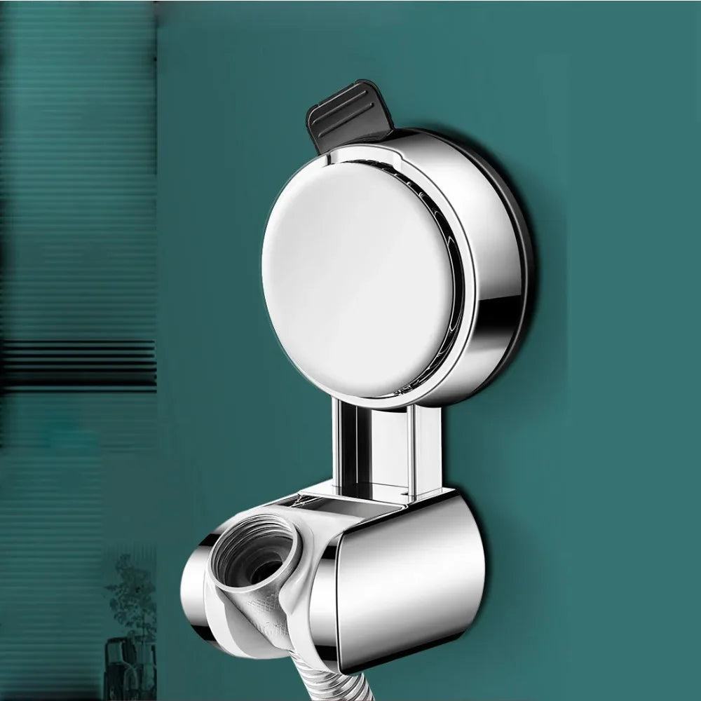 Universal Shower Head Holder – Adjustable ABS Wall Mount with Strong Adhesive & Suction Cup
