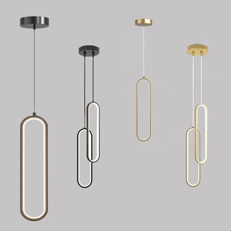 Modern Minimalist LED Pendant Light Chandelier for Bedroom Restaurant Living Room