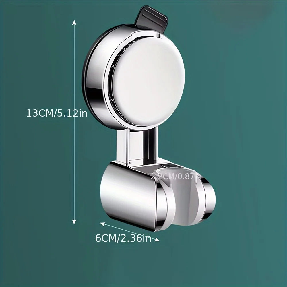 Universal Shower Head Holder – Adjustable ABS Wall Mount with Strong Adhesive & Suction Cup