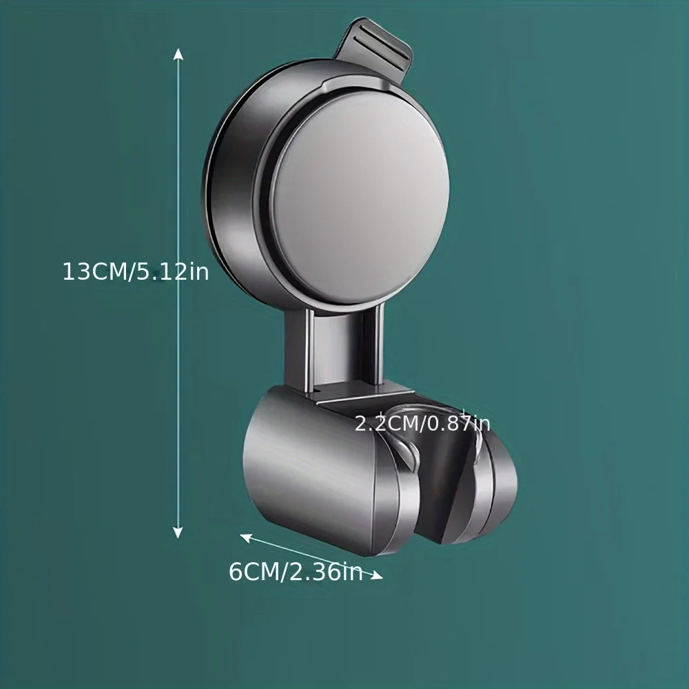 Universal Shower Head Holder – Adjustable ABS Wall Mount with Strong Adhesive & Suction Cup