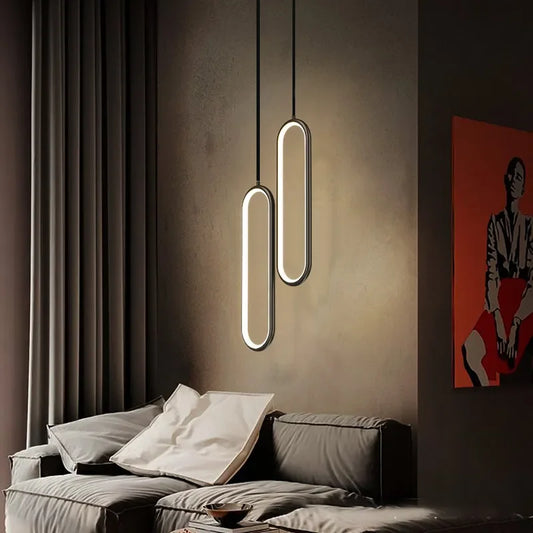 Modern Minimalist LED Pendant Light Chandelier for Bedroom Restaurant Living Room