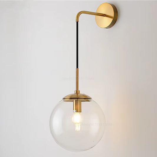Nordic LED Glass Wall Lamp – Modern Vintage Sconce for Home Décor